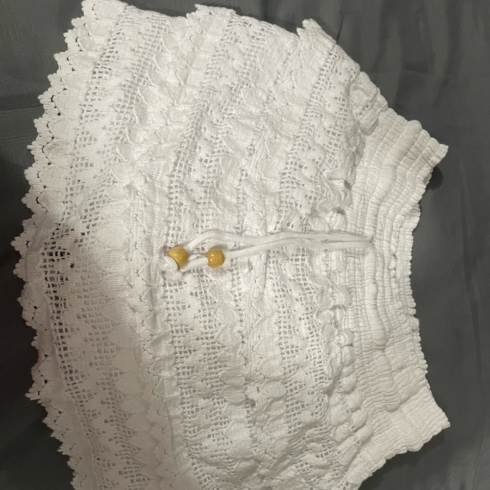 y2k white lace mini skirt NWT